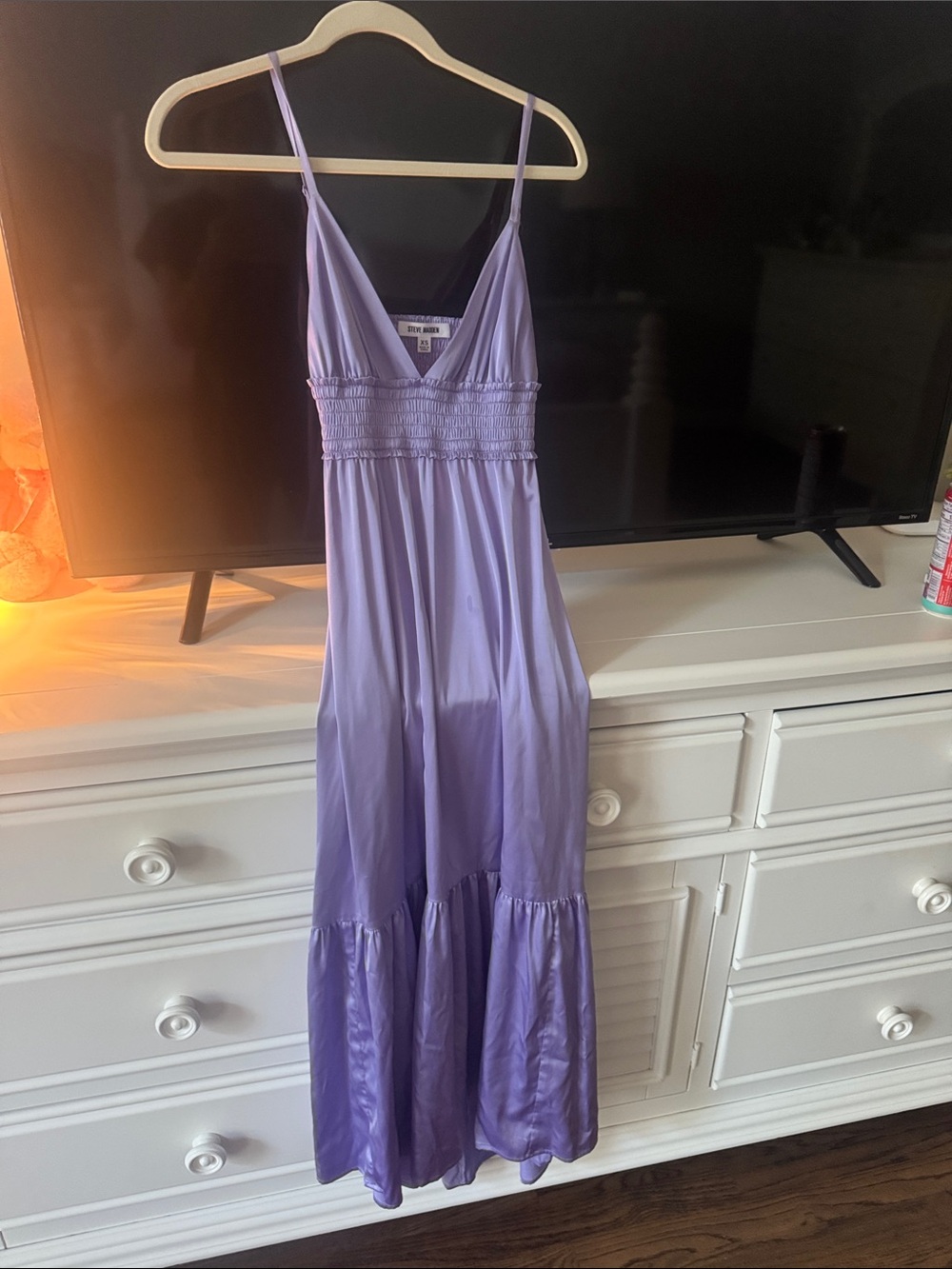 Steve Madden Lavender Maxi Dress with Spaghetti Straps